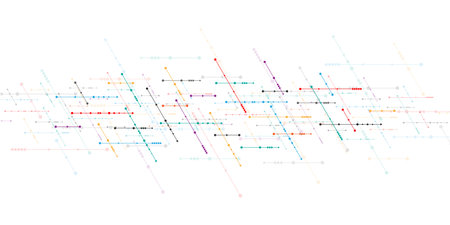 Abstract technology background with arrows and lines. Concepts and ideas for hi-tech digital technology and engineering designのイラスト素材