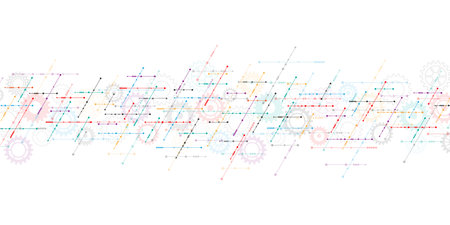 Abstract technology background with arrows and lines. Concepts and ideas for hi-tech digital technology and engineering designのイラスト素材