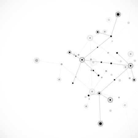 Science and technology concept with moleculesのイラスト素材