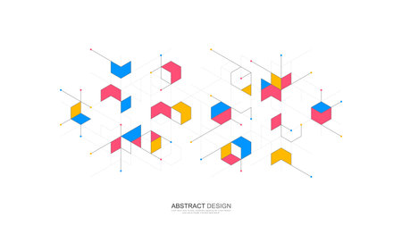Creative idea of modern design with abstract geometric background. Minimalistic vector texture with polygonal patternのイラスト素材