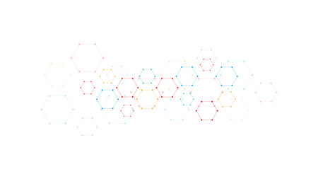 Vector illustration of hexagons pattern. Geometric abstract background with simple hexagonal...