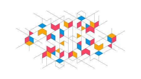 Creative idea of modern design with abstract geometric background. Minimalistic vector texture with polygonal patternのイラスト素材