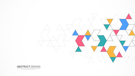 Creative idea of modern design with abstract geometric background. Minimalist vector texture with triangles patternのイラスト素材