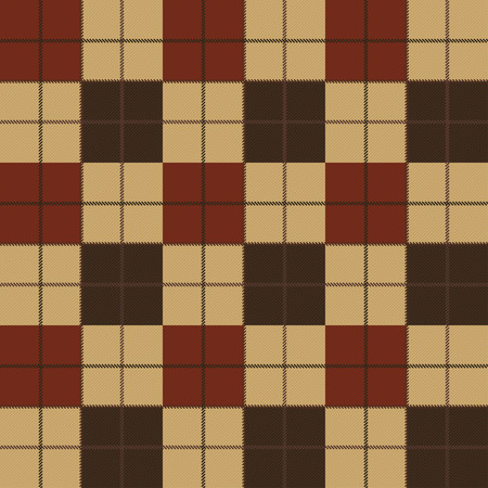 Vector seamless pattern. High detailed Scottish tartan, traditional checkered British fabric or plaid pattern. Design of fabricのイラスト素材
