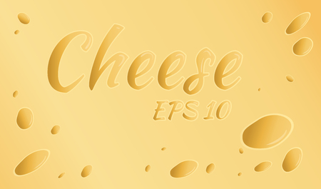 Vector illustration. Yellow cheese with holes. Food concept for your designのイラスト素材