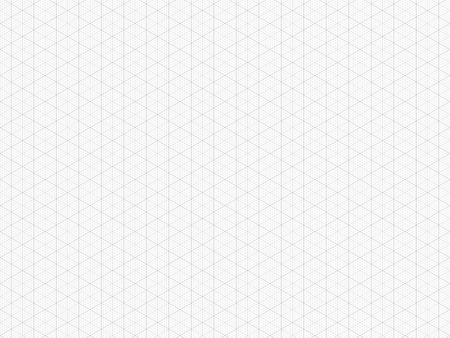 Detailed Isometric Grid. High Quality Triangle Graph Paper. Seamless Pattern. Vector Grid Template for Your Design. Real Sizeのイラスト素材