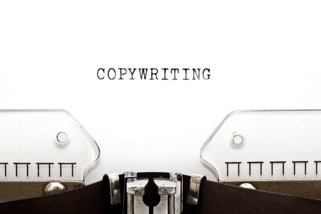Concept image with Copywriting printed on an old typewriter Concept image with Copywriting printed on an old typewriter