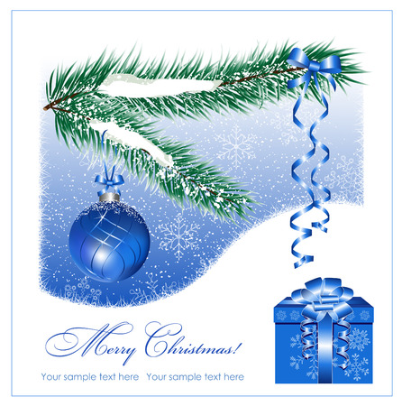 Christmas snowy backgroundのイラスト素材