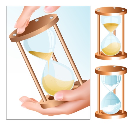 Vector sand clock (hourglass)のイラスト素材