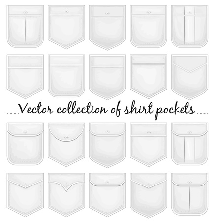 Vector collection of shirt pocketsのイラスト素材