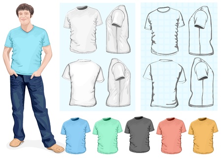 Men s t-shirt design templateのイラスト素材