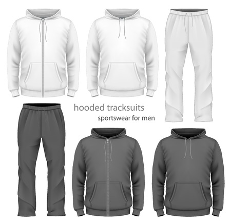 Men hooded tracksuit.のイラスト素材
