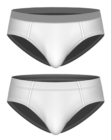 Children's briefs. Classic boy's briefs. Vector illustration. Fully editable handmade mesh.のイラスト素材