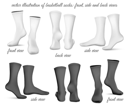 Basketball socks fully editable handmade mesh.のイラスト素材