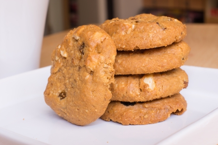 Cookies made from oatmealの写真素材