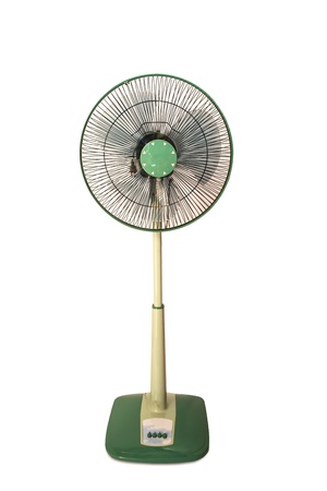 green fan on isolate white backgroundの写真素材