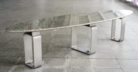 marble benchの写真素材