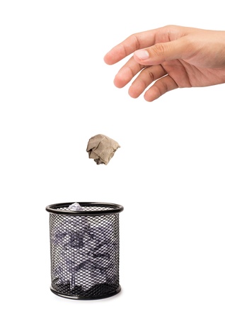 leave paper on isolate white backgroundの写真素材