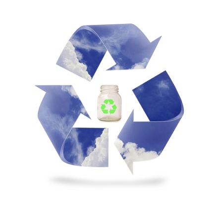 natural recycle sign on isolate backgroundの写真素材