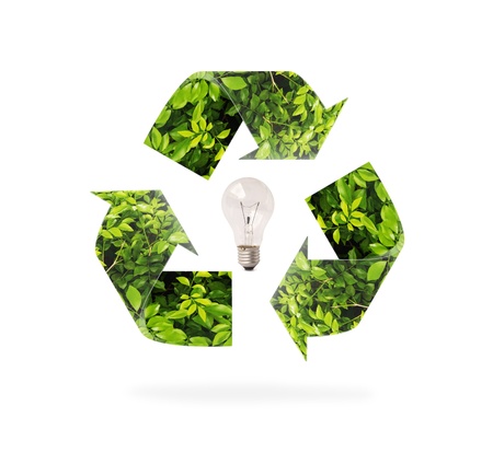 natural recycle sign on isolate backgroundの写真素材