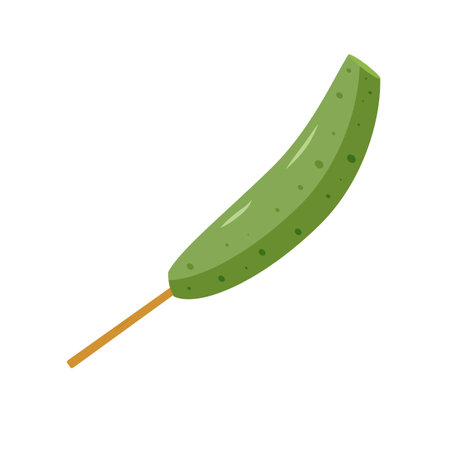 cucumber on a stick is a popular dish in the summerのイラスト素材