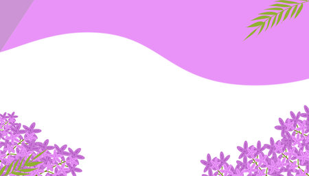 Spring bright abstract background for the banner. Flowers, plants. Space for text. Vector illustration.のイラスト素材