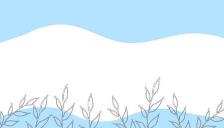 Spring bright abstract background for the banner. Flowers, plants. Space for text. Vector illustration.のイラスト素材