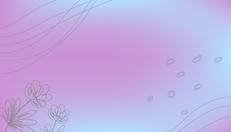 Spring bright abstract background for the banner. Flowers, plants. Space for text. Gradient. Vector illustration.のイラスト素材