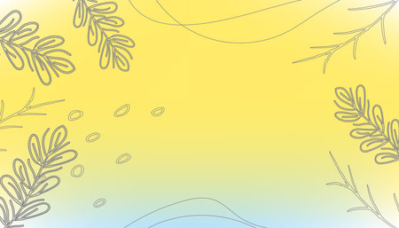 Spring bright abstract background for the banner. Flowers, plants. Space for text. Gradient. Vector illustration.のイラスト素材