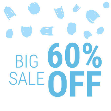 Discount coupon template with spring clothes sale. Design of a colorful banner, poster on a white...