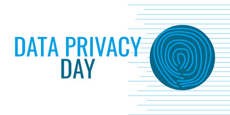 World Data Privacy day January 28 illustration. Banner template, poster, web design Vector.のイラスト素材