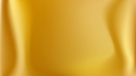 3d design with silk texture cloth background. Gold colored fabric. Luxurious satin fabric. Product advertising design. Vector realistic illustration.のイラスト素材