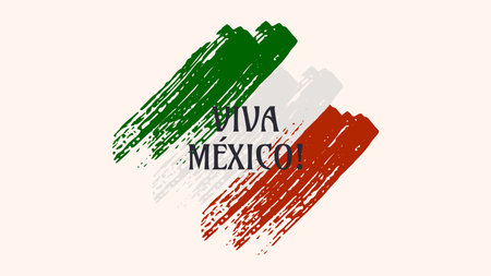 Mexican Independence Day Viva Mexico Fiesta 16th. Design template Poster card banner background. Vector illustrationのイラスト素材