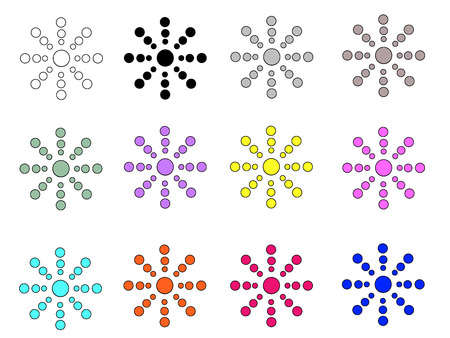 Spot symbols in basic colorsのイラスト素材