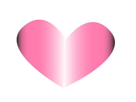 Isolated pink heartのイラスト素材