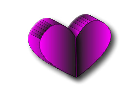 pink heartの写真素材