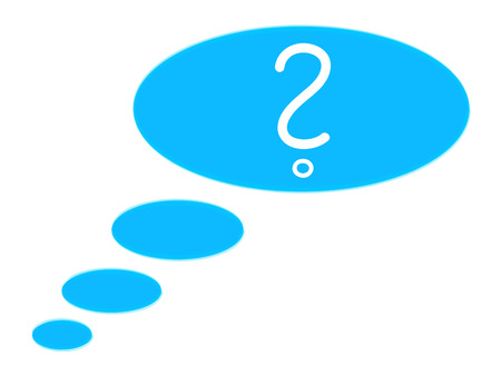 Blue bubble with question mark.のイラスト素材