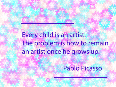 Pablo Picasso sayings.のイラスト素材