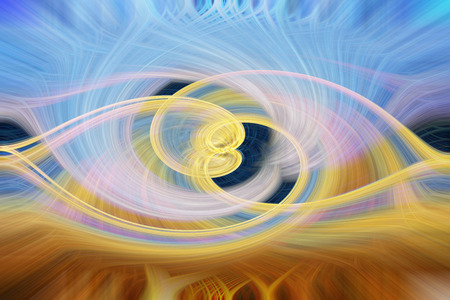 Sunrise colors abstract geometric background with spiral shapes