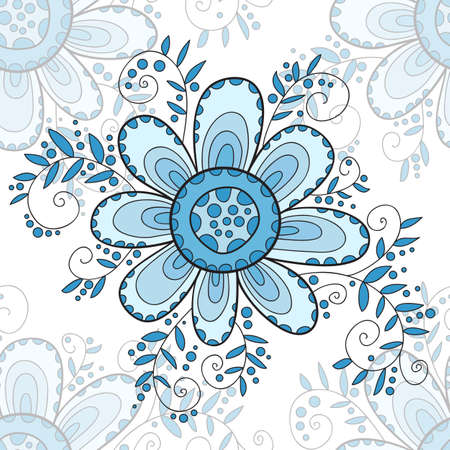Flower vector seamless pattern. Floral print.のイラスト素材