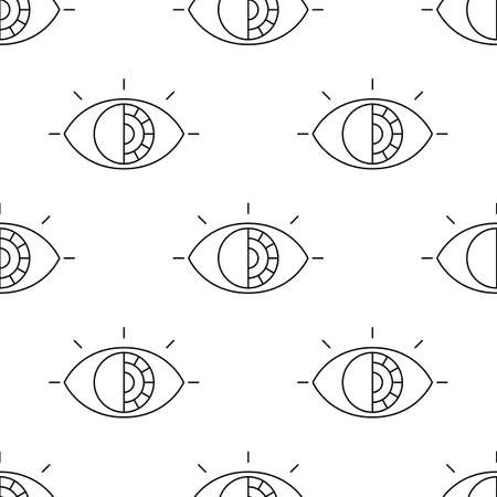 Abstract vector eye seamless pattern.のイラスト素材