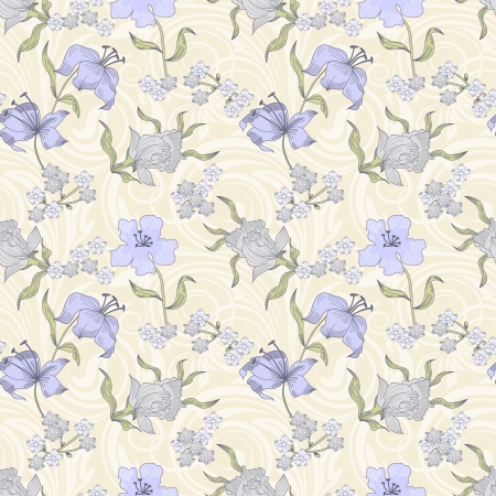Elegant floral seamless patternのイラスト素材