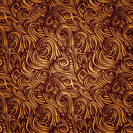 seamless abstract hand-drawn pattern with wavesのイラスト素材