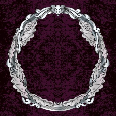 Decorative oval vintage frameのイラスト素材
