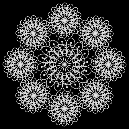 ornamental round lace patternのイラスト素材