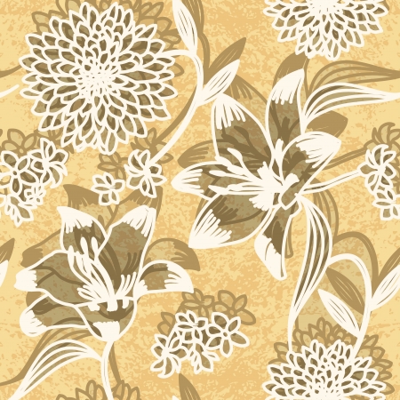 Seamless floral patternのイラスト素材