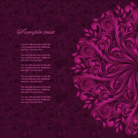 Invitation card with lace ornament のイラスト素材