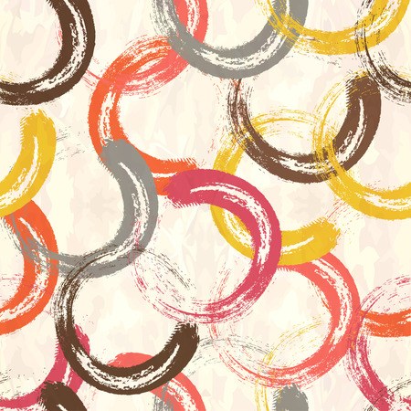Seamless pattern circles with grunge effectのイラスト素材