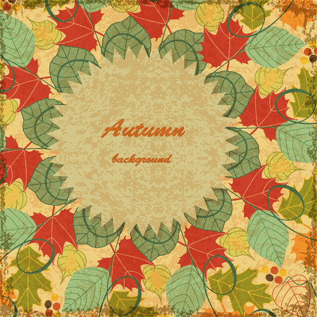 Autumn abstract leaf backgroundのイラスト素材
