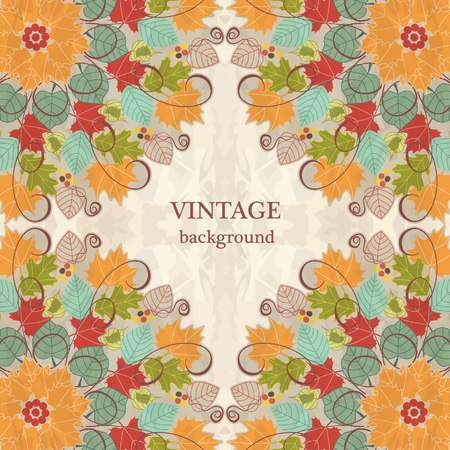 Autumn abstract leaf backgroundのイラスト素材